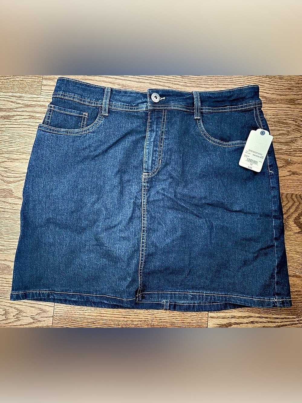 St. John's Bay Skort Denim in Blue Size 12 NWT